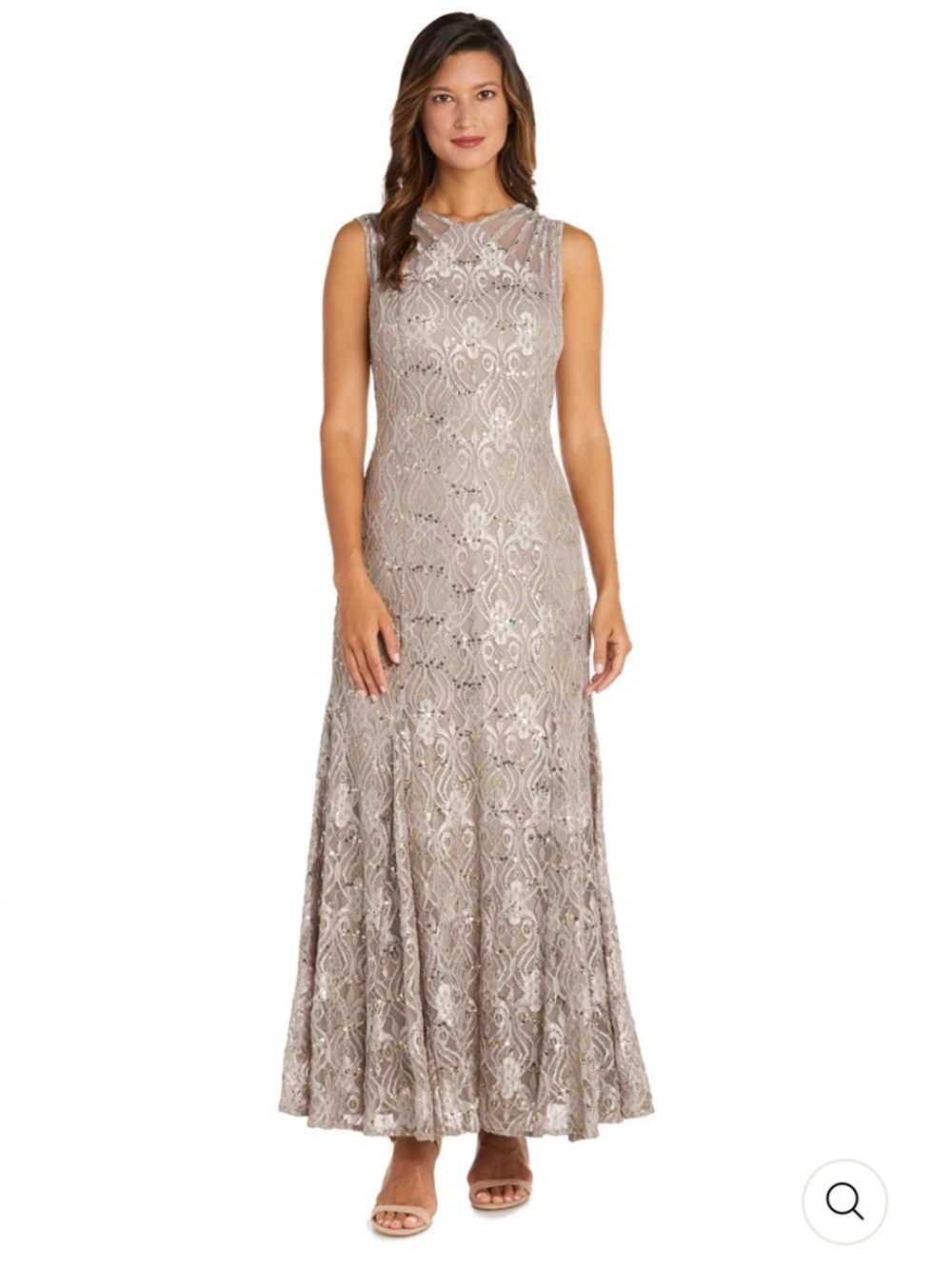 NWT Prom Dress Lace Sequin Maxi Dress